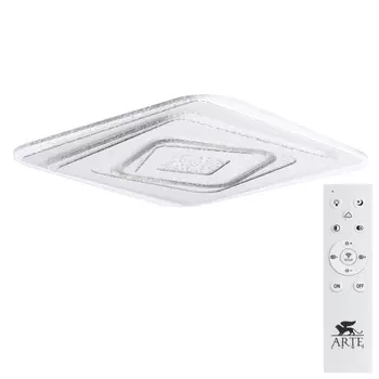 Люстра потолочная светодиодная Multi-bead с пультом управления, 25 м², регулируемый белый свет, цвет белый