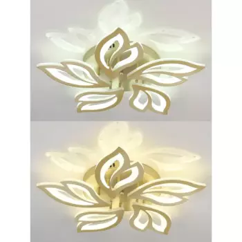 Люстра потолочная светодиодная Natali Kovaltseva 100 Вт с пультом управления регулируемый белый свет цвет золотой