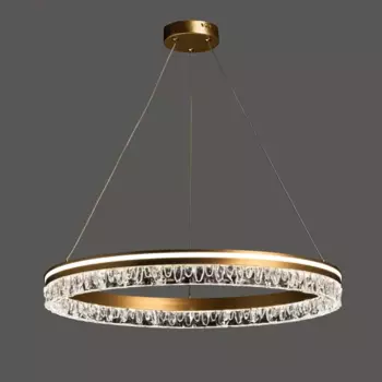 Люстра потолочная светодиодная Платлинг 13.95 м регулируемый белый свет цвет золотистый