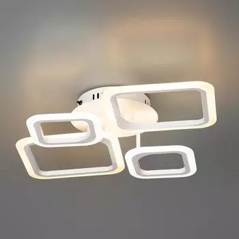 Люстра потолочная светодиодная Ritter квадратная с пультом управления 29,5 м² регулируемый белый свет цвет белый