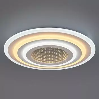 Люстра потолочная светодиодная Ritter Lucera круглая 3D с пультом управления, 40 м², регулируемый белый свет, цвет белый