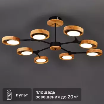 Люстра потолочная светодиодная Arte Lamp Signora с пультом управления 20 м регулируемый белый свет цвет черный