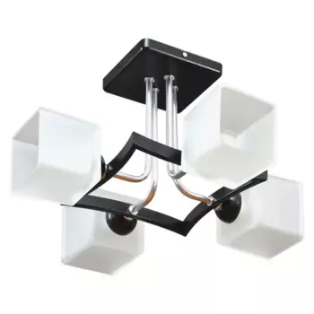 Люстра потолочная Светус Амарант черная 81-4x60-654