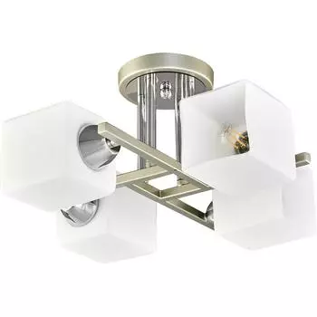 Люстра потолочная Тетро 4 лампы 8 м цвет белый