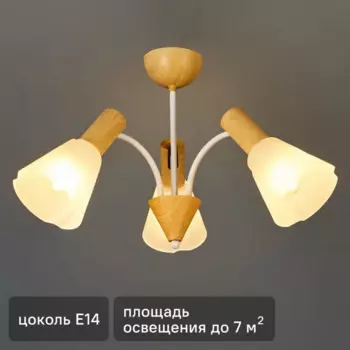 Люстра потолочная Vardo 1131/3P 3 лампы цвет белый