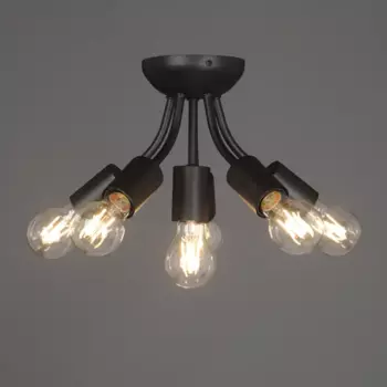 Люстра потолочная Версаль 6 ламп 18 м цвет черный