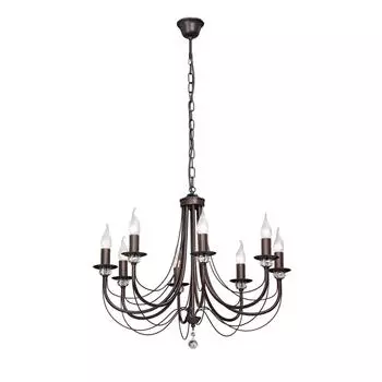 Люстра подвесная Vitaluce Рига 8 ламп 24м Е14 цвет коричневый