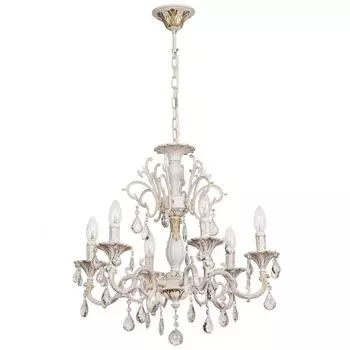 Люстра Свеча 6xE14x60 Вт, металл, цвет белый