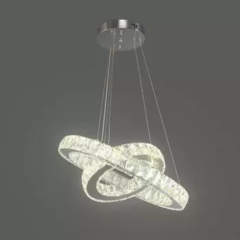 Люстра светодиодная Eurosvet Нортон 90023/2, 15 м², регулируемый белый свет, цвет хром