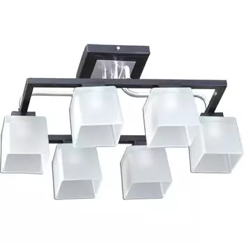 Люстра Вязель 6xE14x60 Вт, цвет венге/хром