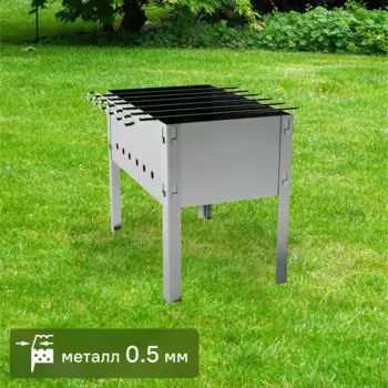 Мангал разборный 40x25 см с 6 шампурами