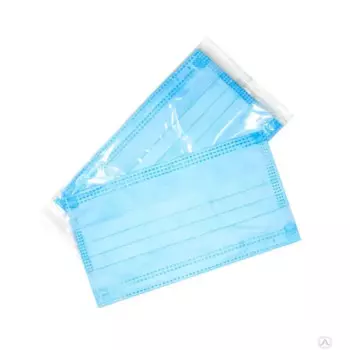 Маска гигиеническая трехслойная одноразовая 1 шт.