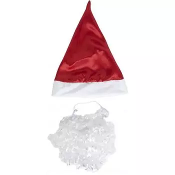 Маска маскарадная новогодняя «Колпак с бородой»