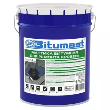Мастика гидроизоляционная Bitumast для кровли 18 кг