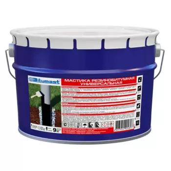 Мастика гидроизоляционная Bitumast резинобитумная универсальная 9 кг