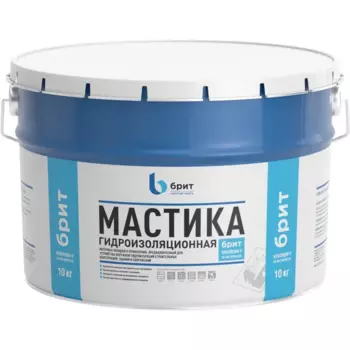 Мастика гидроизоляционная битумно-полимерная Брит Изоляция-Р 10 кг