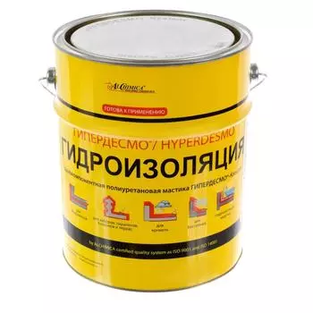 Мастика гидроизоляционная полиуретановая Alchimica Гипердесмо Классик 6 кг белый