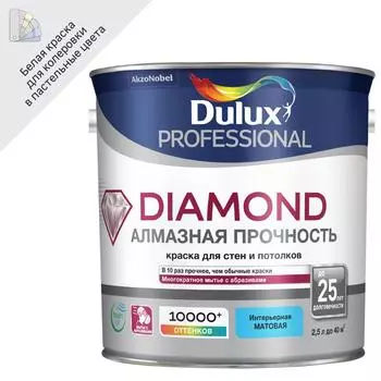 Матовая краска для стен Dulux Professional Diamond 2.5 л