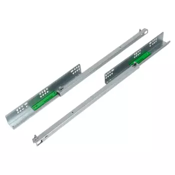 Мебельные направляющие 450 мм сталь цвет серебро