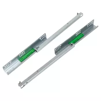 Мебельные направляющие скрытого монтажа 350 мм сталь цвет серебро