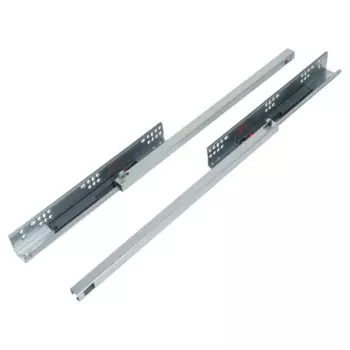 Мебельные направляющие скрытого монтажа 450 мм сталь цвет серебро