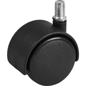Мебельный ролик Стройбат М10 с резьбой D50 мм цвет черный