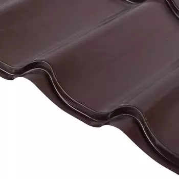 Металлочерепица 0.4 мм 470х1160 мм RAL 8017 коричневый