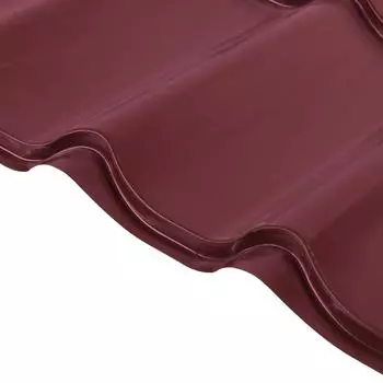 Металлочерепица 0.4 мм 470х1180 мм RAL 3005 красный