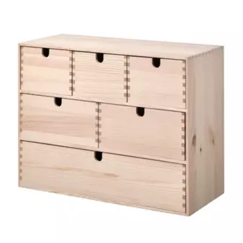 Мини-комод с 6 ящиками Moppe-1 42x18x32 см дерево бежевый