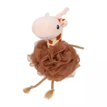 Мочалка детская Банные Штучки Жирафик 40377 17x12 см нейлон цвет коричневый