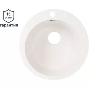 Мойка для кухни врезная Delinia 51x51 см глубина чаши 20 см кварц цвет жасмин