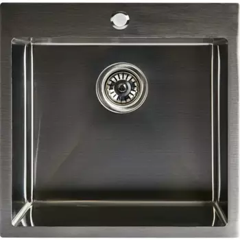 Мойка для кухни врезная Delinia 50x50 см глубина чаши 20 см нержавеющая сталь цвет сатин