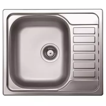 Мойка для кухни врезная ЕС-296 58x50 см глубина чаши 16 см нержавеющая сталь цвет серебристый