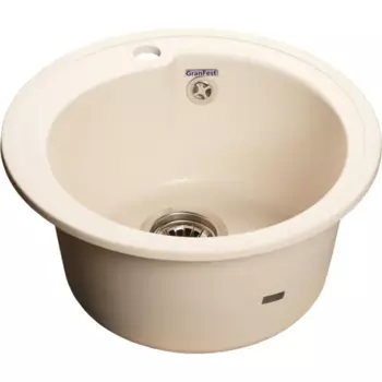 Мойка для кухни врезная Granfest Rondo GF-R450 45x45 см глубина чаши 19 см мрамор цвет белый