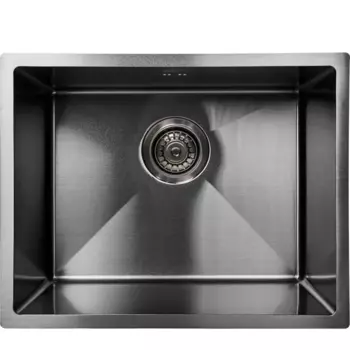 Мойка для кухни врезная М10B Delinia 50x40 см глубина чаши 19.1 см нержавеющая сталь цвет черный