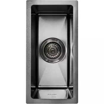 Мойка для кухни врезная М11B Delinia 20x40 см глубина чаши 17 см нержавеющая сталь цвет черный