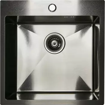 Мойка для кухни врезная М4S Delinia 50x50 см глубина чаши 19.1 см нержавеющая сталь цвет сатин