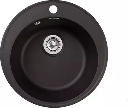 Мойка для кухни врезная Granfest Quarz GF-Z-08 47.9x47.9 см глубина чаши 18 см кварц цвет чёрный