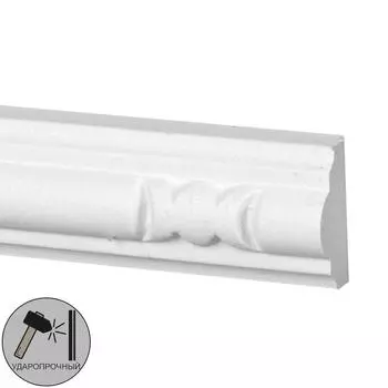 Молдинг настенный 98010 200х2.4 см цвет белый
