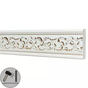 Молдинг настенный белый/золотой 156-54 50х11 2м