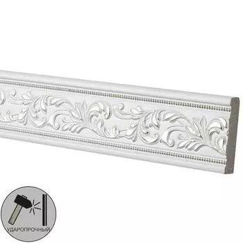 Молдинг настенный Decomaster 156-60 белый 1.1х5х200 см