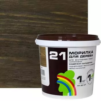 Морилка для дерева акриловая цвета дуб Радуга-21 1 кг