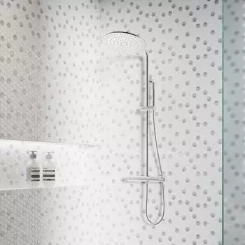 Мозаика стеклянная Diamond 31.7х30.7 см цвет белый