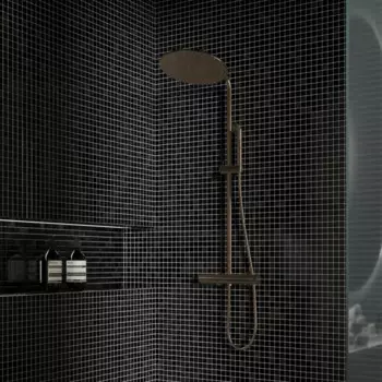 Мозаика стеклянная Kreaforta черная 300x300x4 мм