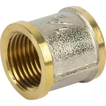 Муфта 1/2" никелерованная латунь