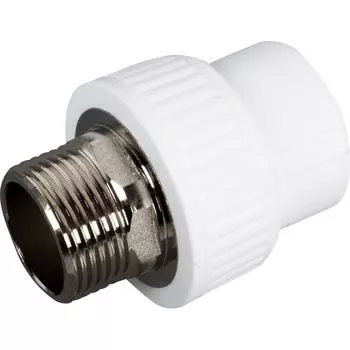 Муфта комбинированная под ключ Ростерм 1"x32 мм НР полипропилен