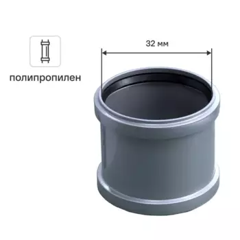 Муфта 32 мм полипропилен