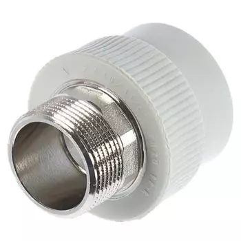 Муфта комбинированная FV-Plast 1 1/4"x40 мм НР полипропилен 215040