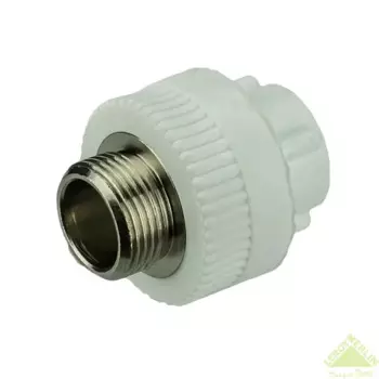 Муфта комбинированная РВК 3/4"x20 мм НР ВП полипропилен 020404