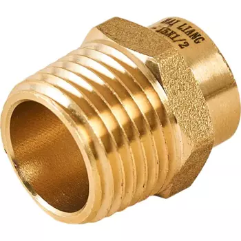 Муфта переходная Hailiang 1/2"x15 мм наружная резьба медь